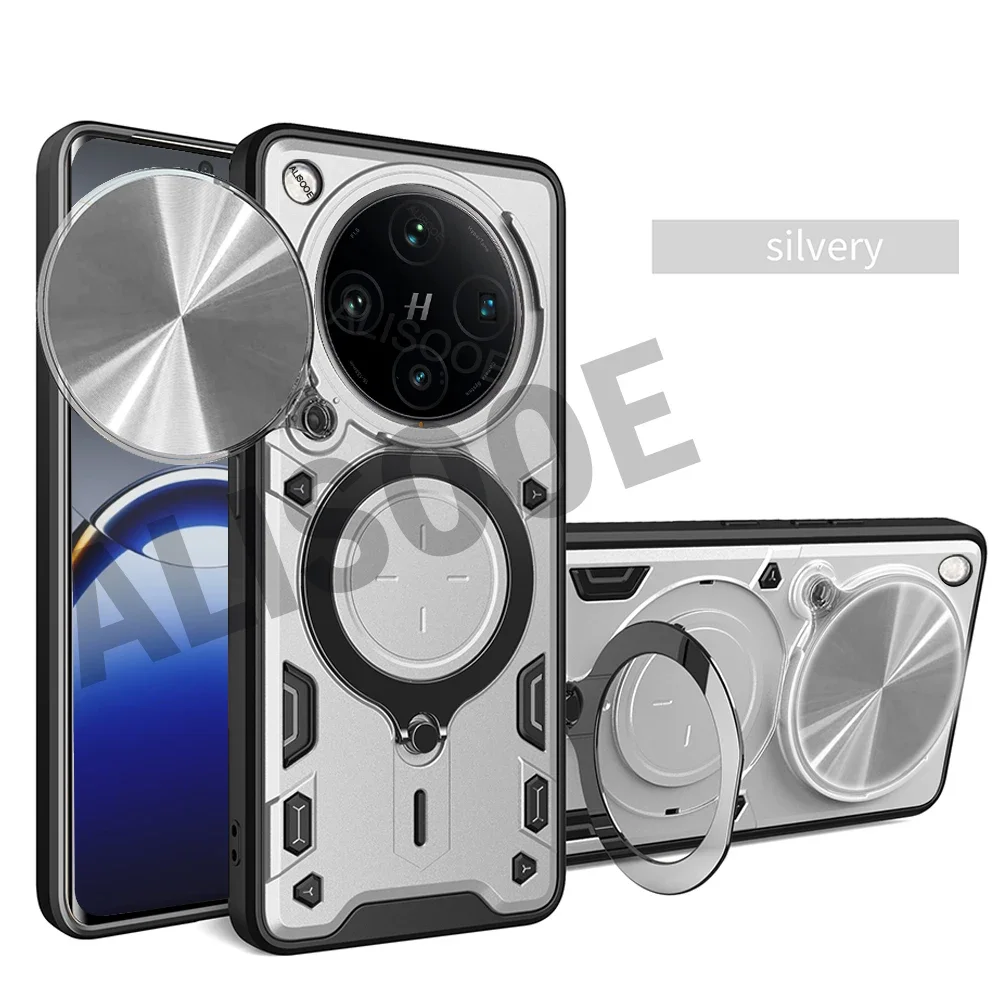 Armor Slide Camera Magnetic Ring Stand Phone Cover - Enhanced Protection Case