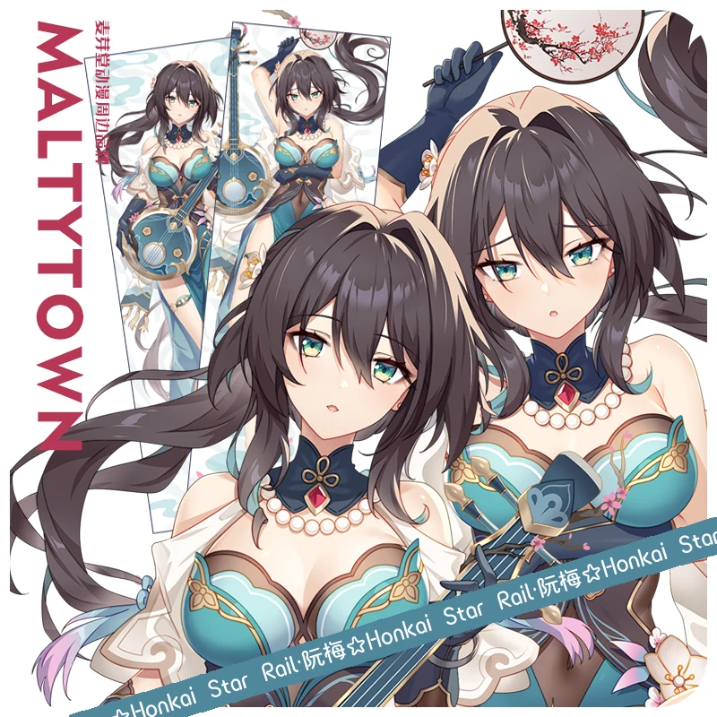 

New Anime RUAN MEL Honkai: Star Rail Cosplay Dakimakura Hugging Body Pillow Case Otaku Cushion Cover Xmas Gift