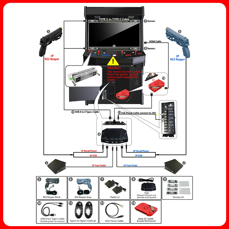 2025 KING OF GAME Arcade light gun game motherboard
