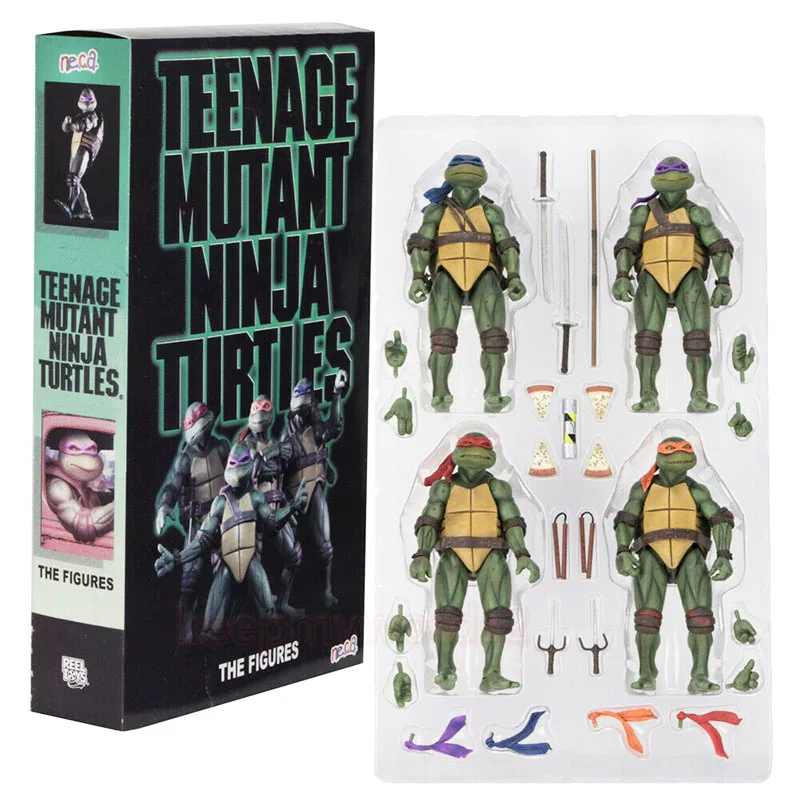 

18cm Teenage Mutant Ninja Turtles Action Figure Box Set TMNT 2018 Film Edition Movable Model Toys Doll Kids Decoration