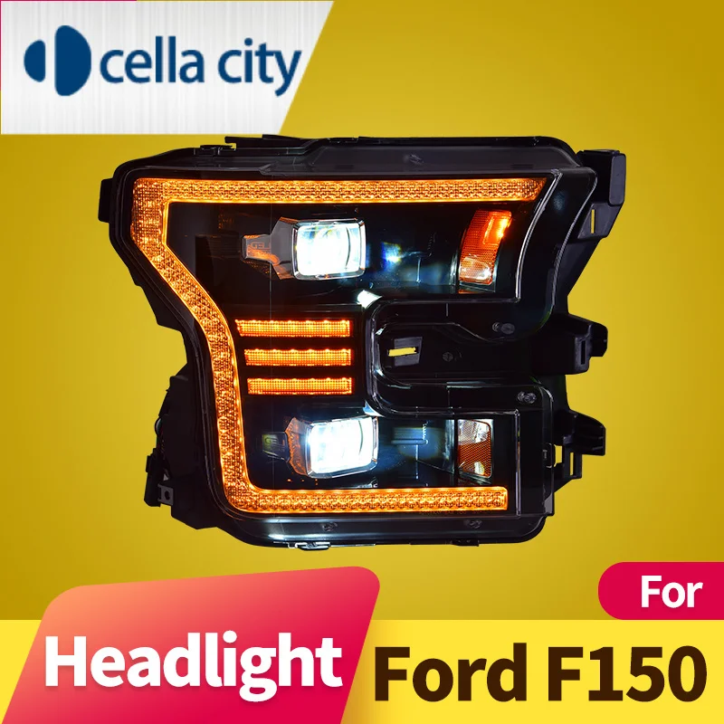 

Фара в сборе для Ford F150 2015-2017 Ford F-150 2017-2020 Ford Raptor, полная яркость, источник освещения, дневной свет, сигнал поворота
