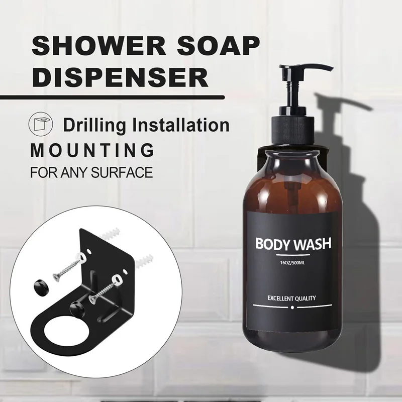 500ml Refillable Shampoo Shower Gel Soap Dispenser