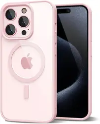 Anti - Yellowing MagSafe Compatible Hybrid Phone Case - iPhone 12 (Pink)