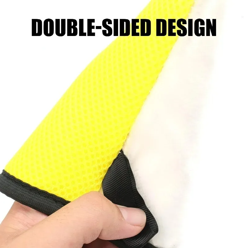 Microfiber Car Cleaning Glove for Interior Detailing Pet Hair Removal and Dusting Reusable Double-sided Wash Glove