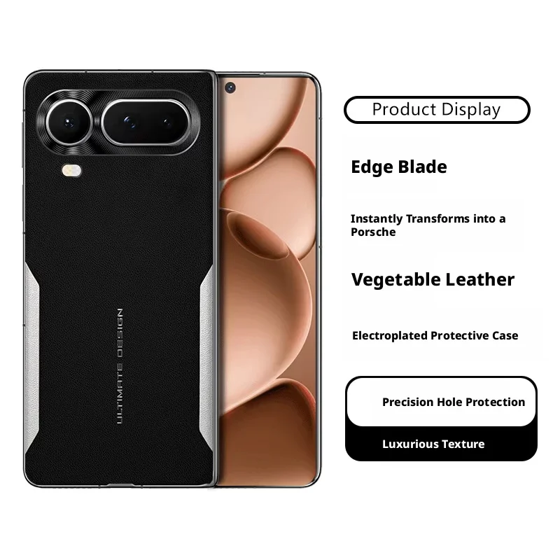 Elegant Air Leather Case - Anti-Fingerprint, Wear-Resistant, Impact-Resistant, with Lens Coverage