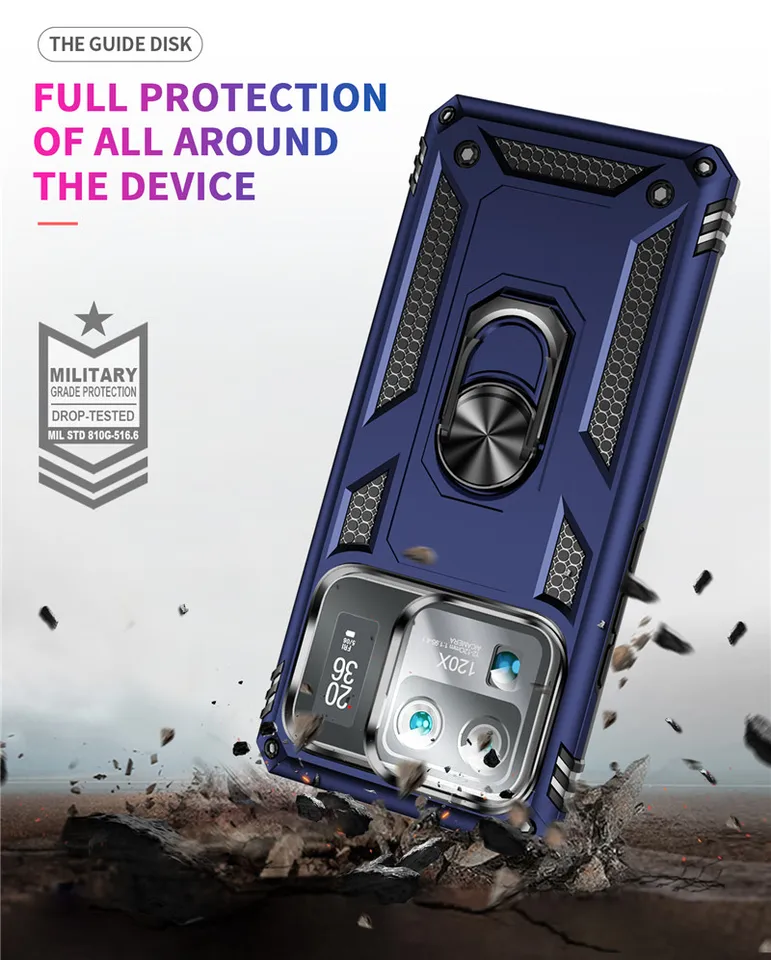 For Xiaomi Mi 11 Ultra Case Shockproof Armor Metal Ring Phone