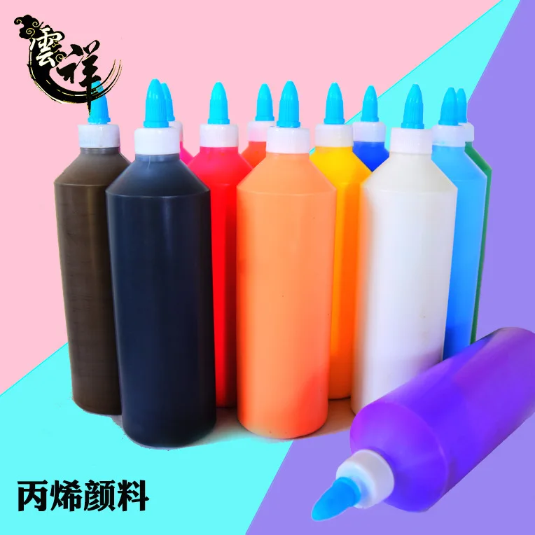 Acrylic Paint Bottle 500Ml Factory Direct Large Bottle Gypsum Graffiti Wall Painting Waterproof