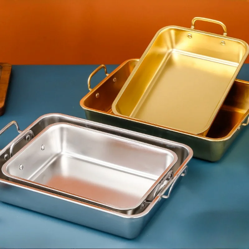 Stainless Steel Rimless Baking Tray 2-Piece Stainless Steel Baking