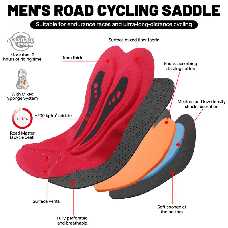 X-TIGER Men's Cycling Shorts Summer Breathable Bicycle Short Tights Sponge Pad Shock Absorption Mountain Road Bike Shorts - Image 6