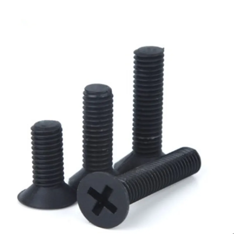 

1000 шт M2 M2.5 M3 M4 * 6/8/10/12/15/20 черный phillips плоская головка нейлоновый винт