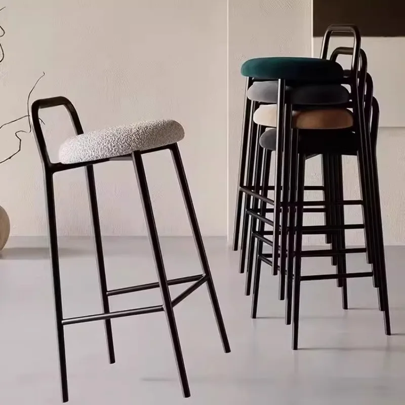 Modern Designer Bar Stools Kitchen Accent Counter Nordic Living Room Chair Minimalist Ergonomic Taburete Alto Trendy Furniture