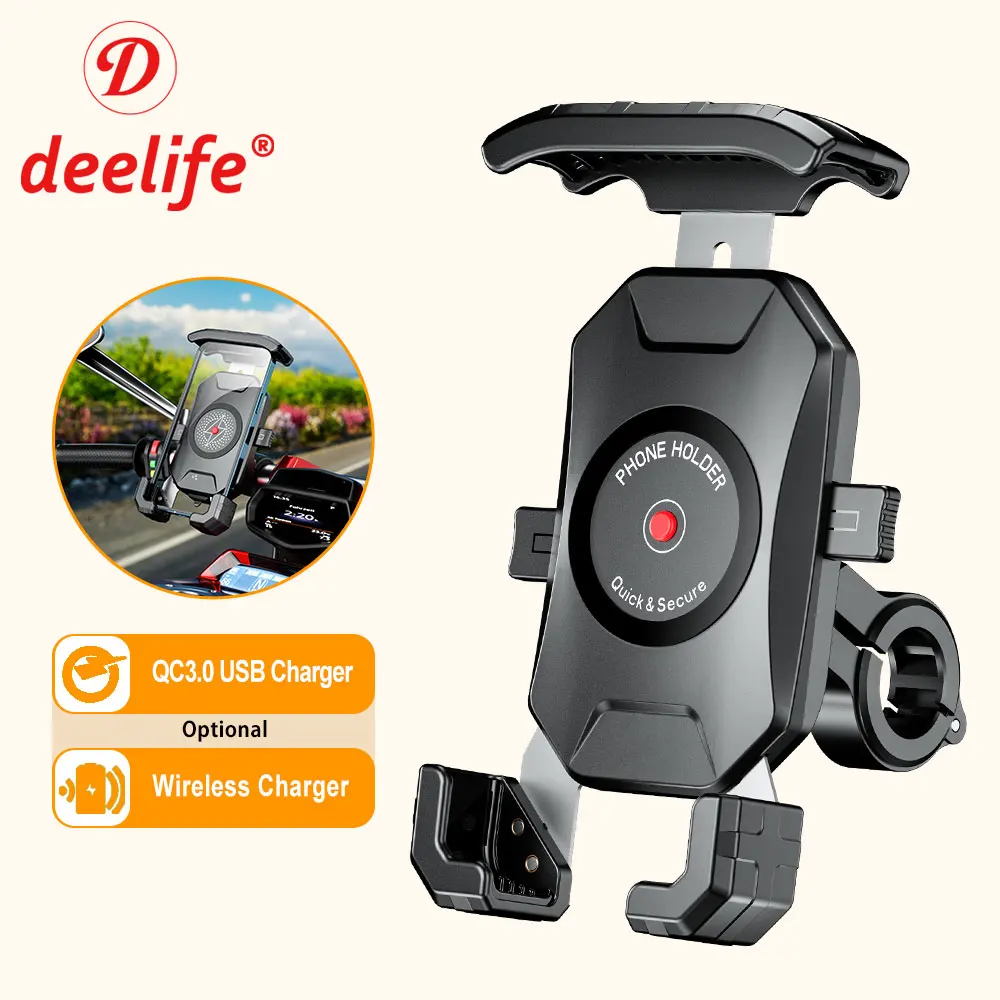Wireless Charging Phone Motorcycle Holder Deelife Mobile Support 15w Motorcycle Aliexpress