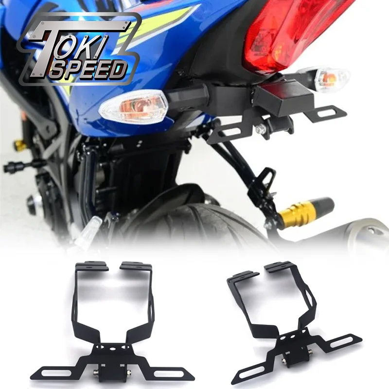Motorcycle License Plate Mount Holder Tail Number Plate Frame Holder Bracket For GSXR125 GSXS125 GSX-R150 GSX-S150