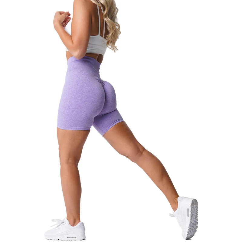 Workout Shorts Scrunch Seamless Spandex Woman Fitness Elastic Breathable Hip-lifting Leisure Sports Running