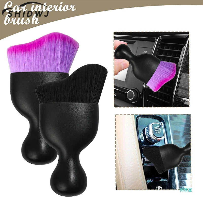

Щетка для чистки автомобильного вентиляционного отверстия, мягкая щетка с кожухом, инструмент для чистки интерьера автомобиля, искусственная щетка для чистки автомобиля, щелей, пыли, детейлинга автомобиля