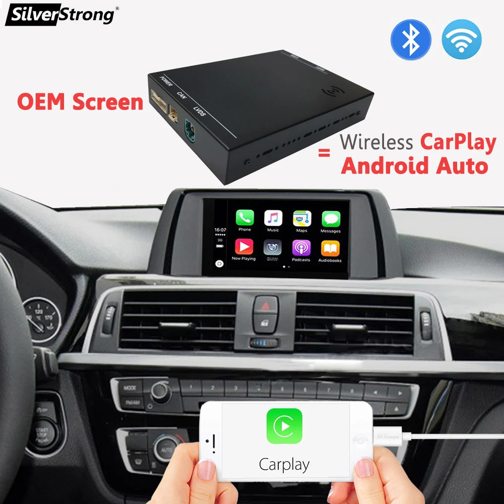 

Wireless Android Auto,CarPlay For BMW F18 F20 F80 F56 F36 F06 F12 F13 F07 F01 F02 E89 Z4 CIC NBT EVO