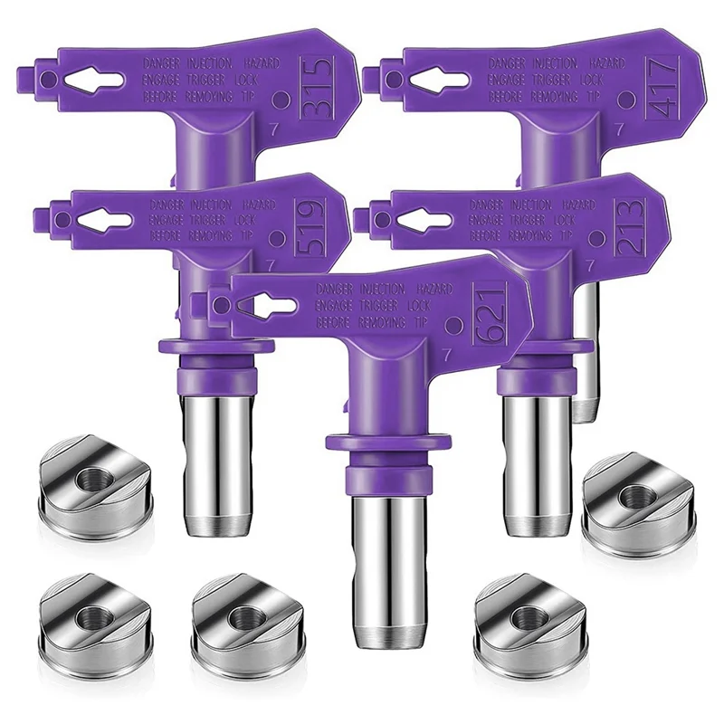 

Reversible Spray Tip Nozzles Paint Spray Tips Airless Sprayer Nozzles Sprayer Parts(5 Pcs 213 315 417 519 621)