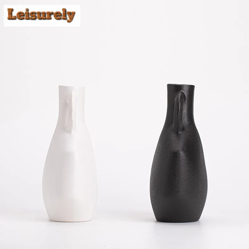 1PC Running Water Line Ceramic Vase Creative Flower Arrangement Container For Kitchen Living Bedroom Home Decoration Ornament