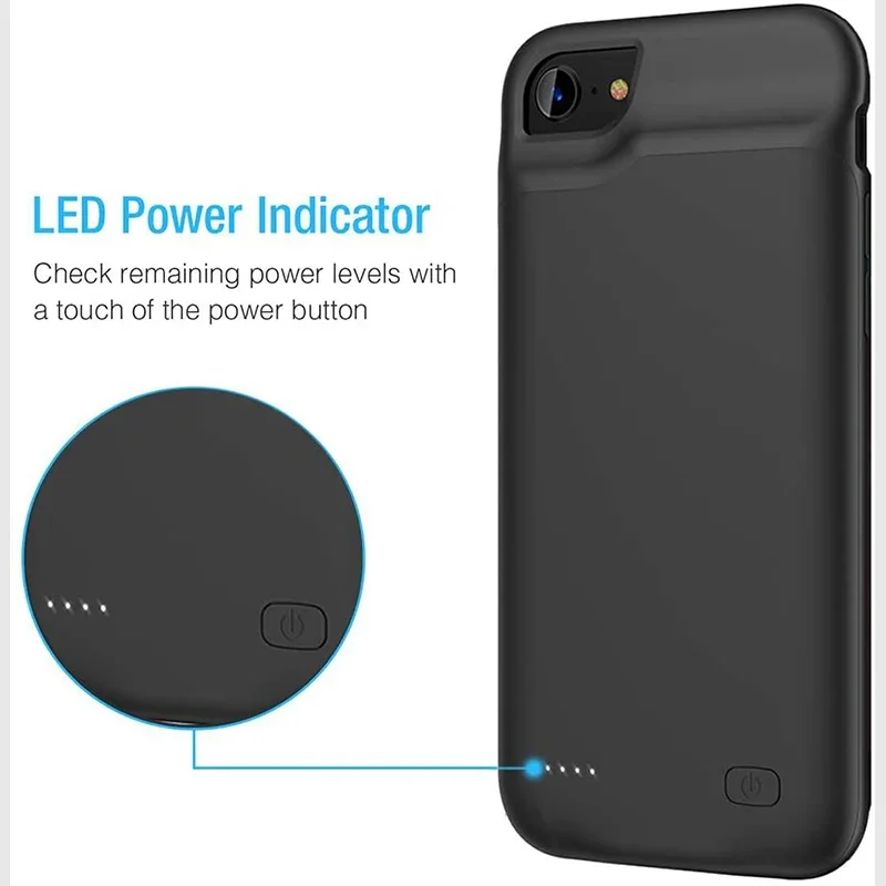 6000mah for IPhone 6 6S 7 8 2020 SE Power Bank Battery Case Charging Battery Charger Case Power Bank for Iphone 6 6S 7 8 Plus