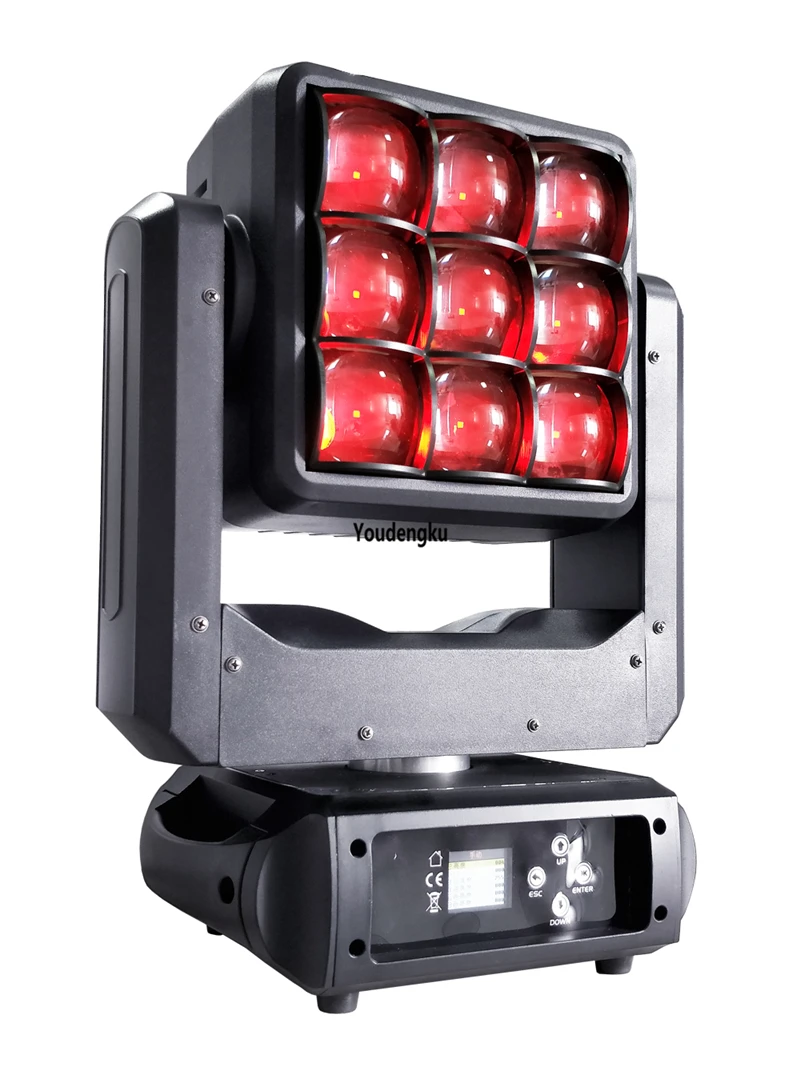 

2pcs 3x3 led matrix 9*40w RGBW 4in1 zoom led beam wash moving head light for show party dj club concert wedding