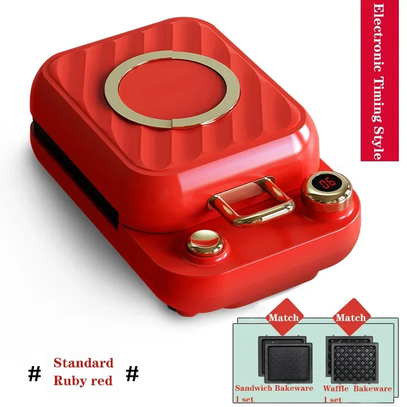 GLG-S01Mini Electric Waffle Maker 220V/650WHome Breakfast Makers Sandwich Maker Waffle Octopus Balls Cooking Machine 2