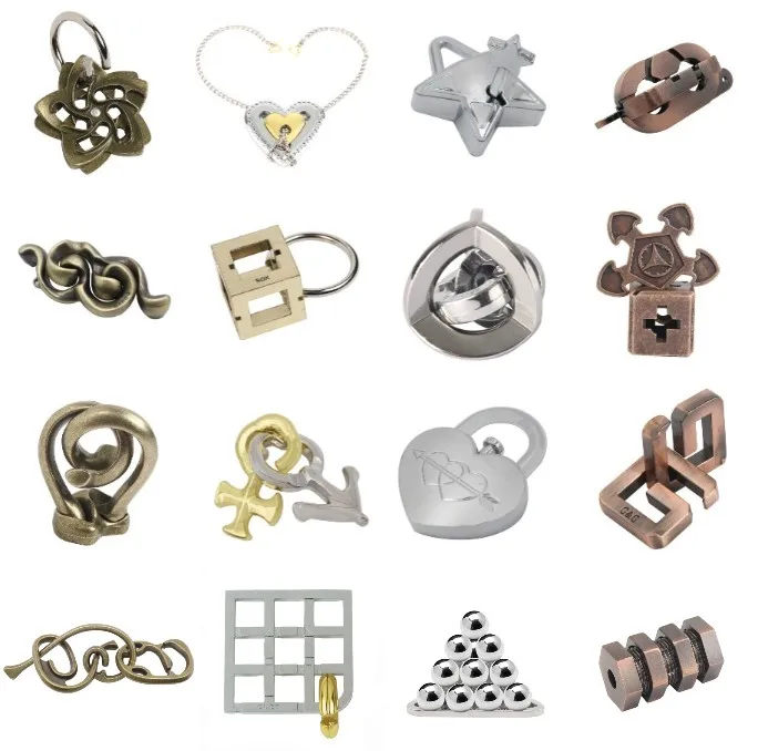 

New Kirsite toy Classic Metal IQ Teaser Cast Zinc alloy Puzzles Game Brain IQ storm Toys for Adults Children Kids Enlighten toys