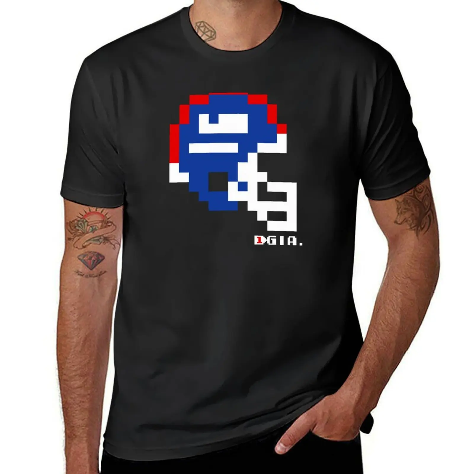

GIA original Helmet - Tecmo Bowl Shirt T-Shirt summer top customizeds Men's t-shirt
