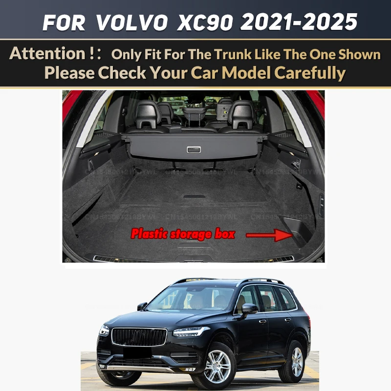 Car Floor Mats Foot Pads Car Trunk Mat Cargo Liner Accessories For Volvo XC90 5-Seat 2015-24