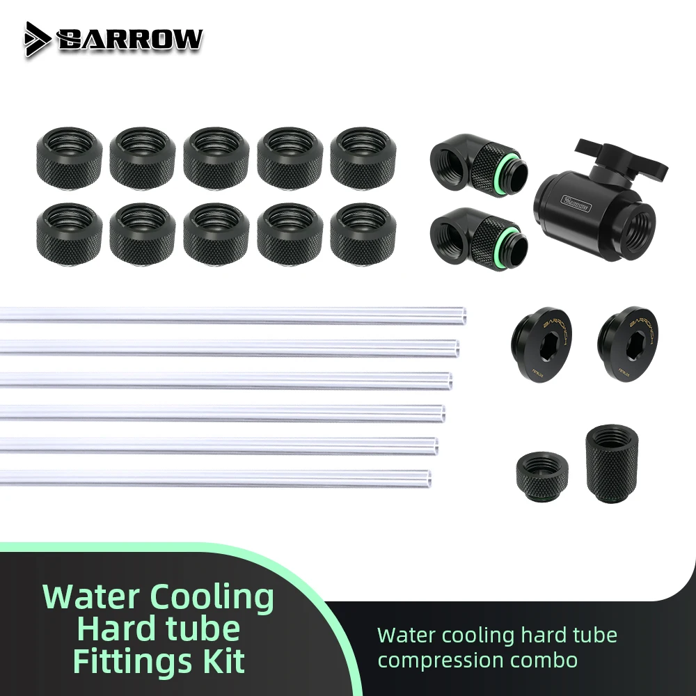 

Barrow Hard Tube Connector Kit for OD12/14/16mm Compressions 90 Degreed Rotary Connectors for PC Gaming Liquid Cooling Building