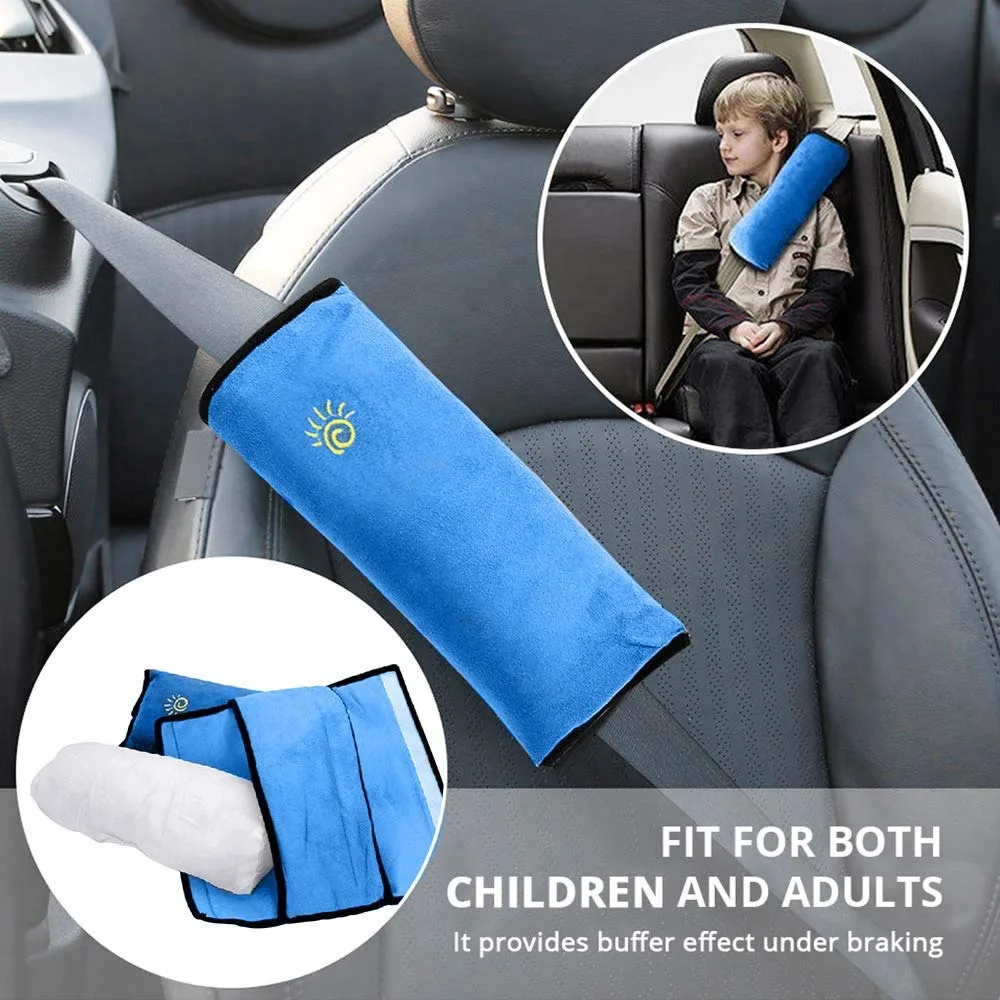 Car Seat Pillow Neck Kids Travel Pillow Seatbelt Toddler Infant Safety Support Shoulder Flat Pad Seat Belt Strap Covers