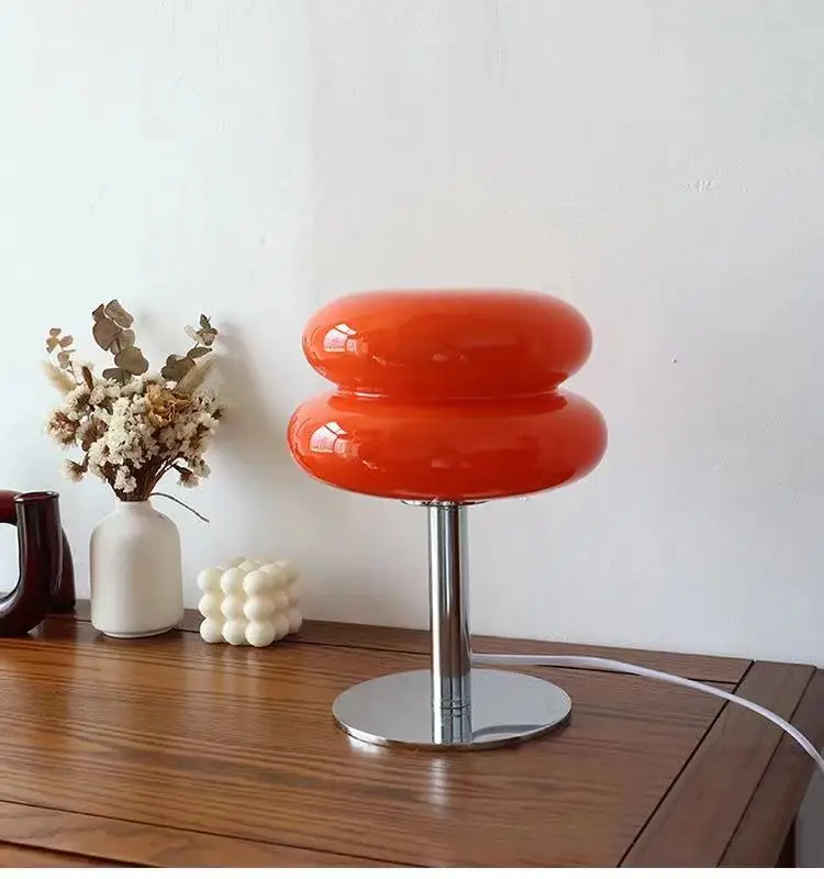Description Picture 3 of itemModern Glass desk Lamp USB Tricolor Dimming&warm Light Plug Living Room Bedroom Ambient Light Bedroom Bedside Table Lamp