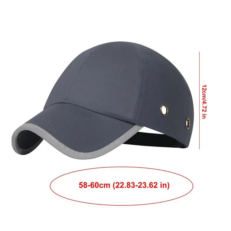 Motorcycle Baseball Caps Reflective Breathable Baseball Hat ABS Inner Shell Lightweight Anti-collision Hat Reflective Head