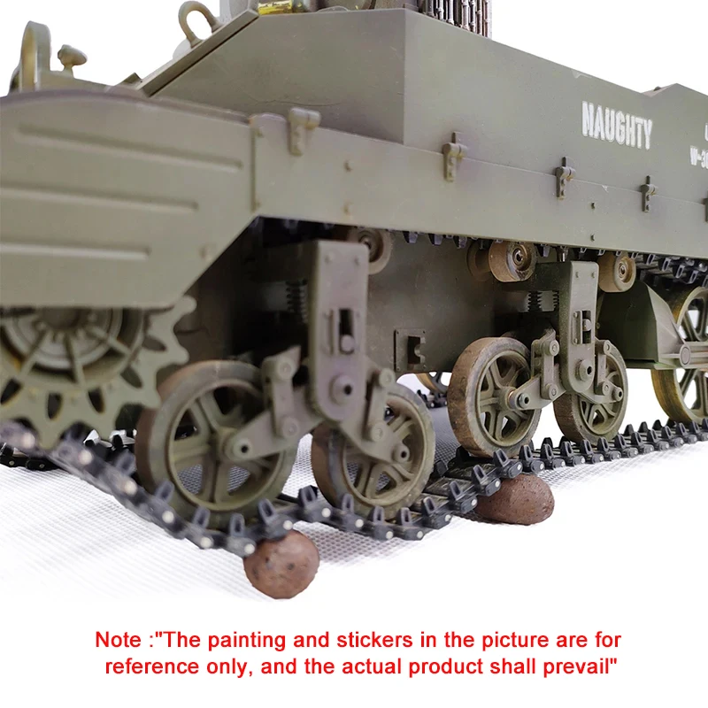 COOLBANK RC Tank 1/16 Scale 2.4ghz U.S. M5A1 Stuart Light Tank Model, Remote Control Tanks with Sound and Light  for Boys Adults 6