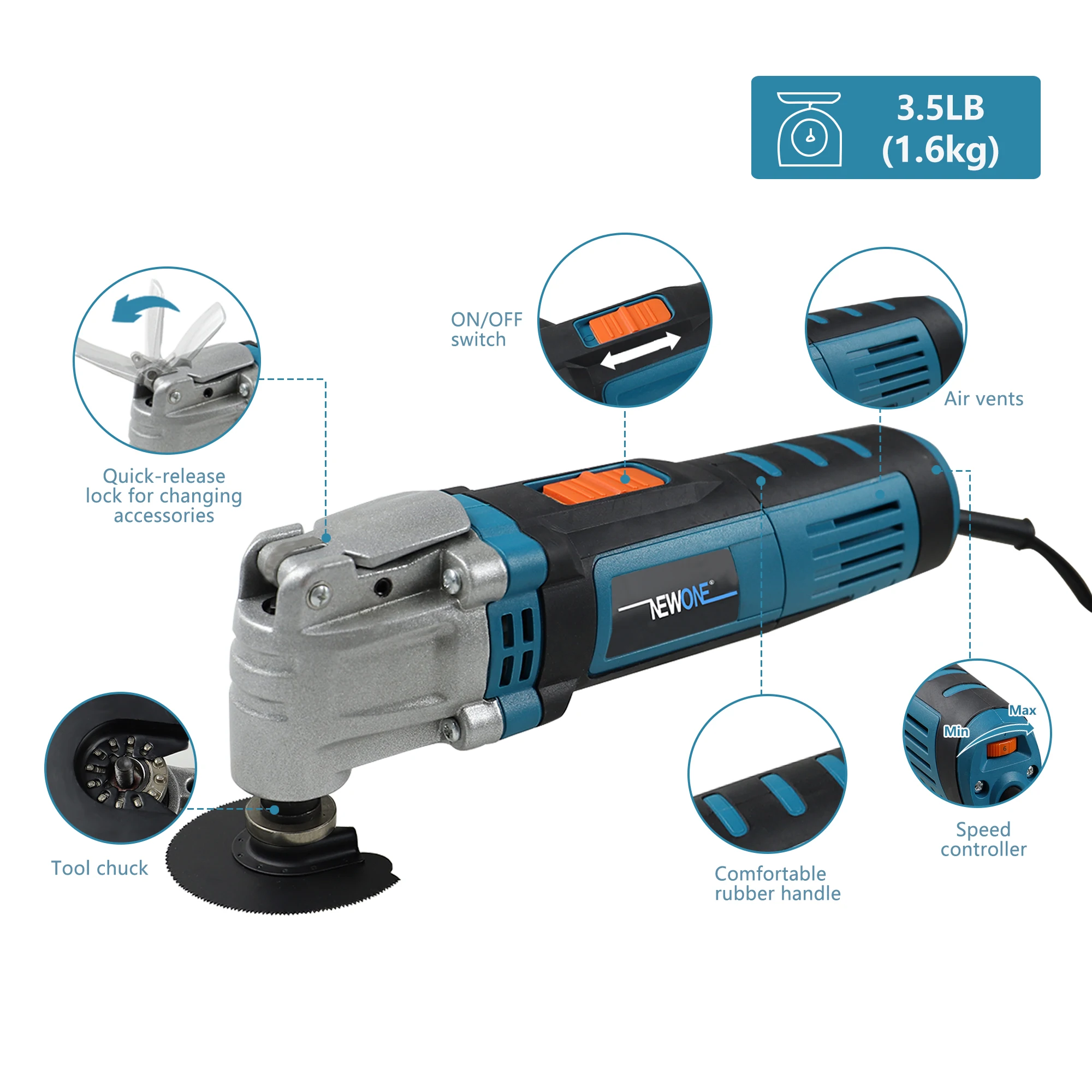 120V/230V 600W Quick Release Change Oscillating Tool Multifunctional Electric Trimmer Saw DIY Home Improvement Tool Renovator