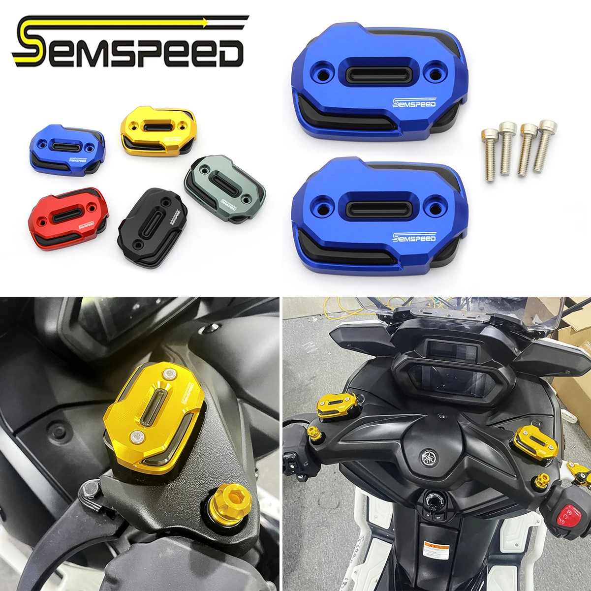 

SEMSPEED для Yamaha R3 2018-2021 2022 2023 YZF-R3 Тормозная муфта масляный бачок крышка бака CNC аксессуары для мотоциклов