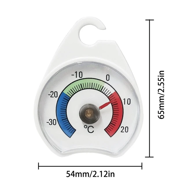 Kitchen Refrigerator Freezer Thermometer Fridge Refrigeration Temperature  Gauge with Hook Home Temp Stand Dial Type -30 to 20°C - AliExpress