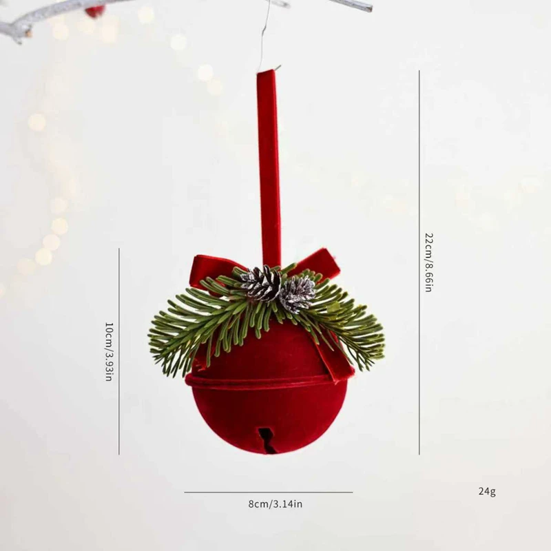 Christmas Ball Ornament Nordic Bells Christmas Tree Hanging Pendants Decorations For Home New Year Party Supplies Gifts
