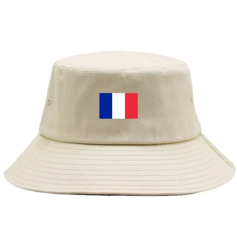 

France Flag Bucket Hat Woman Man Outdoor Sun Beach Fisherman Cap Unisex Adult Daily Summer Wide Brim Panama Hats Man Cotton Caps