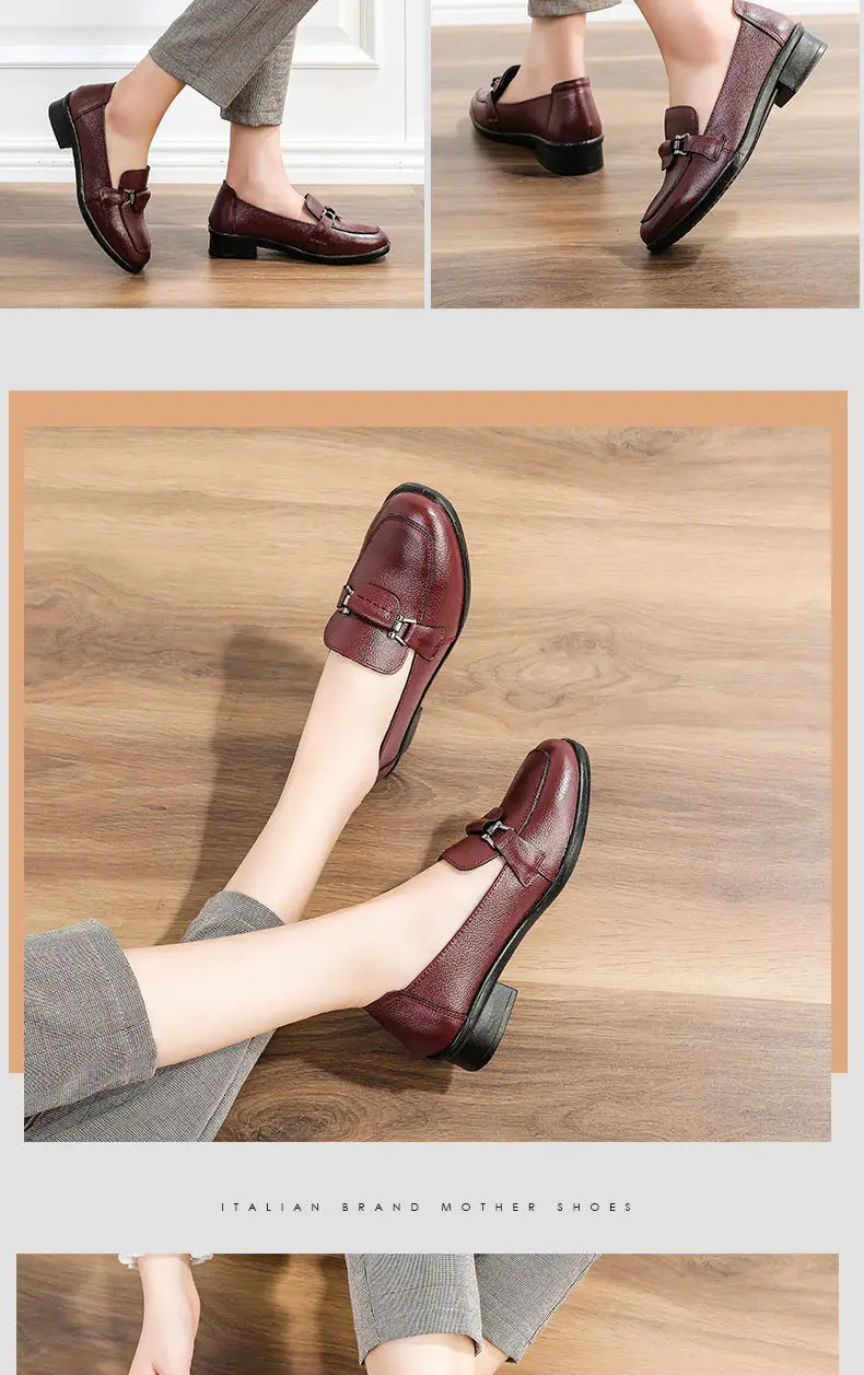 Women Vulcanize Shoes Ladies Vintage Leisure Footwear Ladies Shoes Round Head Solid Color Soft Sole Leather Stitching Durable