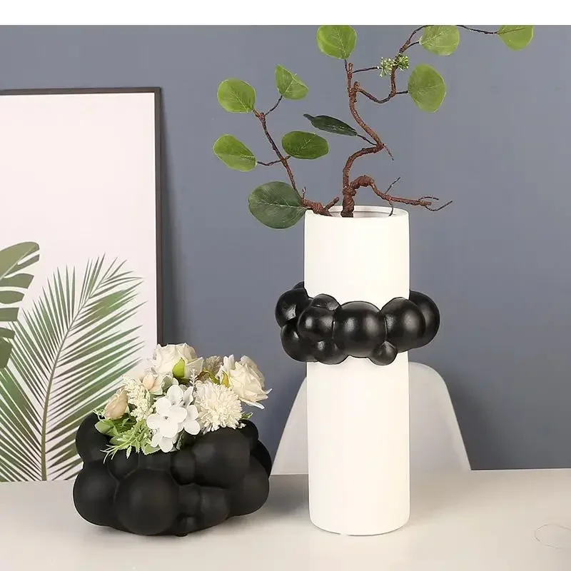 

Decorative Plant Flowerpot Potted Ceramic Home Art Vase Flower Arrangement Hydroponic Vases Decoration
