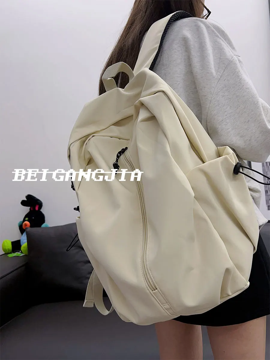 Patchwork Contrast Color Schoolbags Streetwear Fashion Casual Travel Rucksacks Y2k Vintage Backpacks for Women College Students