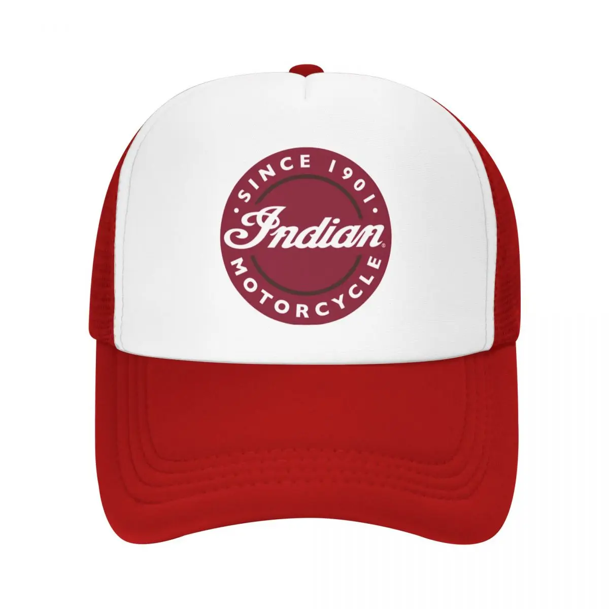 

Indian America Motorcycles Emblem Trucker Cap Adult Vintage Sun Caps Sun Caps Breathable Snapback Caps Mesh Baseball Cap Summer