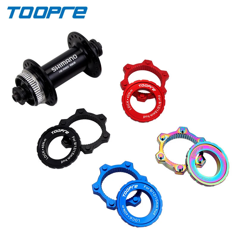 Toopre Bicycle Centerlock To 6-Hole Adapter Bike Rotor Adapter Mountain Bike Hub Center Lock Conversion 6 Bolt Disc Brake Rotor