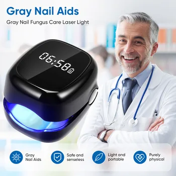 Dispositivo Laser LED per il Trattamento della Micosi delle Unghie, Ricaricabile USB, Luce Infrarossa 905nm, Luce Blu 470nm, per Salone di Bellezza