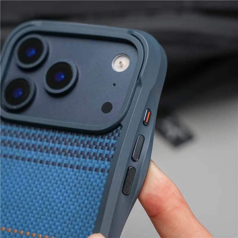 Geometric Tech Woven Magnetic Matte Shockproof Hard Protective Case