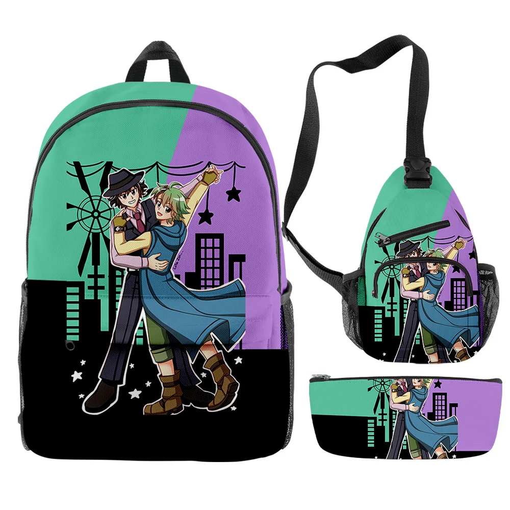 

Fashion Youthful FUUTO PI-Fuuto Tantei Anime 3pcs/Set Backpack 3D Print Bookbag Laptop Daypack Backpacks Chest Bags Pencil Case