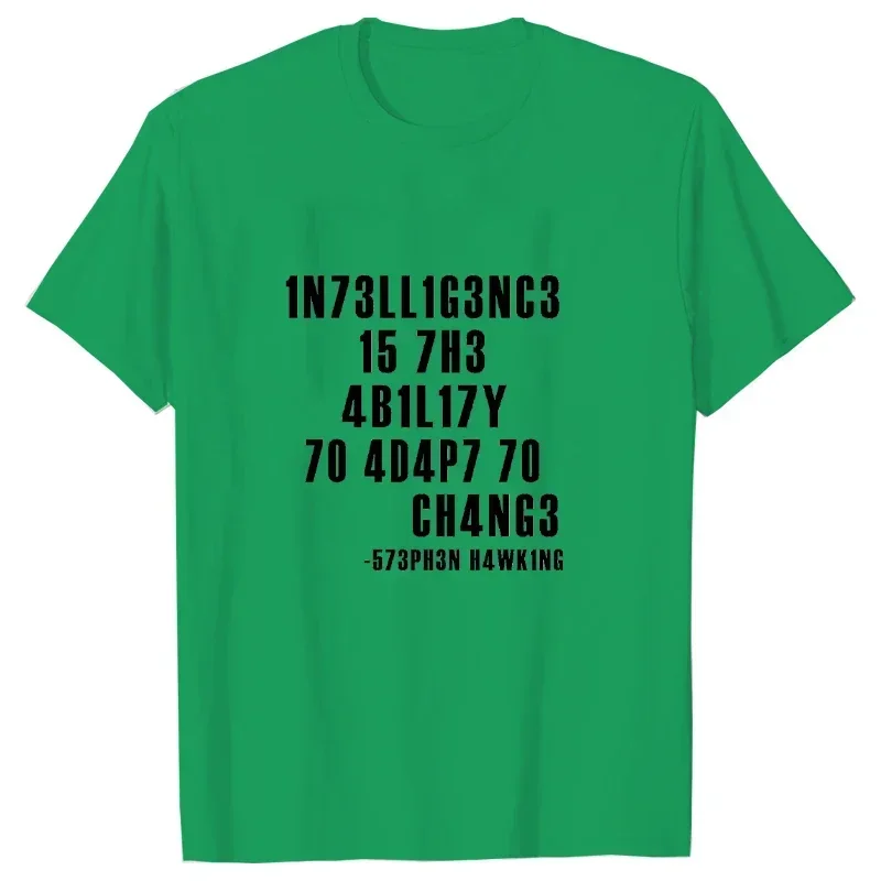 🧠 Intelligence Is the Ability to Adapt | Funny Geek Quote T-Shirt for Men 3
