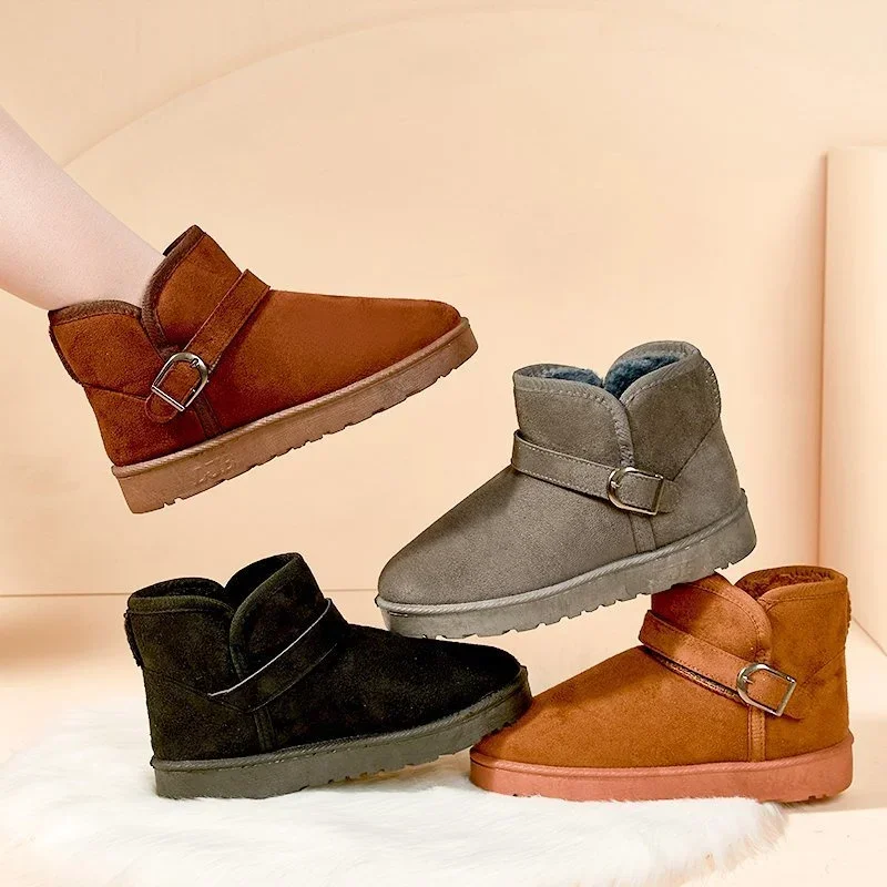 

Hot Sale 2023 Fashion Warm New Women Solid Color Boots Casual Shoes Woman‘s Winter Casual Female Ankle Boots