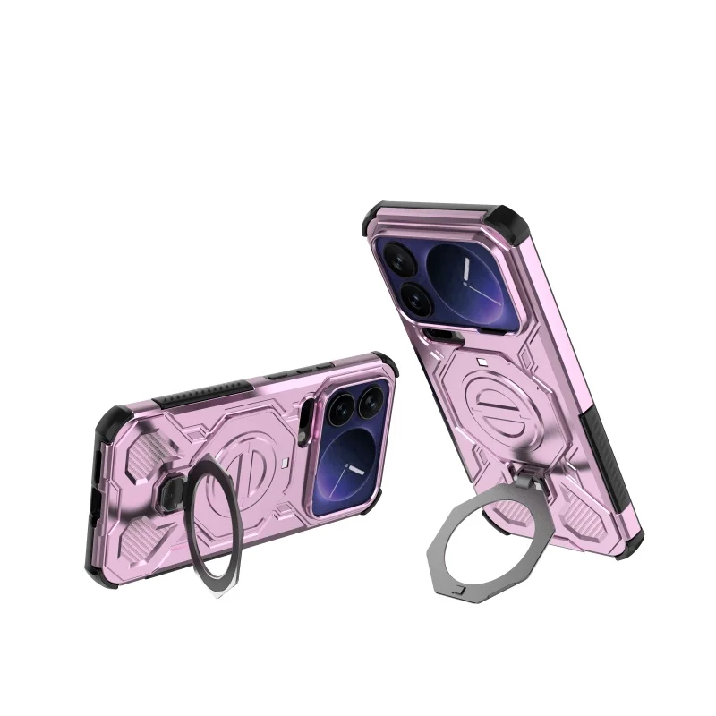 Shockproof Bumper Case with Ring Holder and Magnetic Attraction