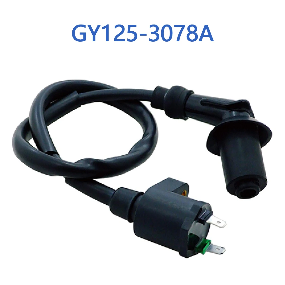 GY125-3078A GY6 125cc/150cc Ignition Coil + Spark Plug Cap For GY6 125cc 150cc Chinese Scooter Moped 152QMI 157QMJ Engine ign gy6b gy6 racing ignition coil spark plug cap for gy6 50cc 4 stroke chinese scooter moped 1p39qmb engine